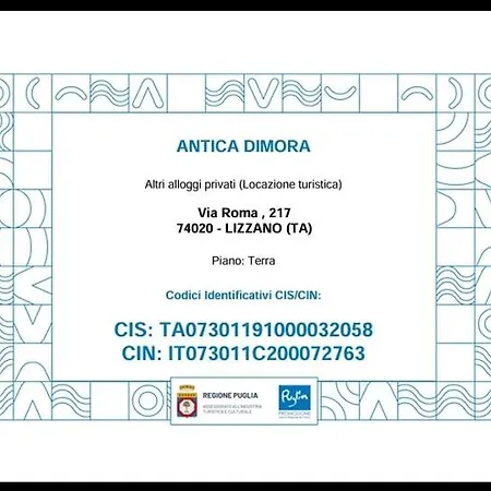 Ferienhaus Antica Dimora Lizzano (Apulia)